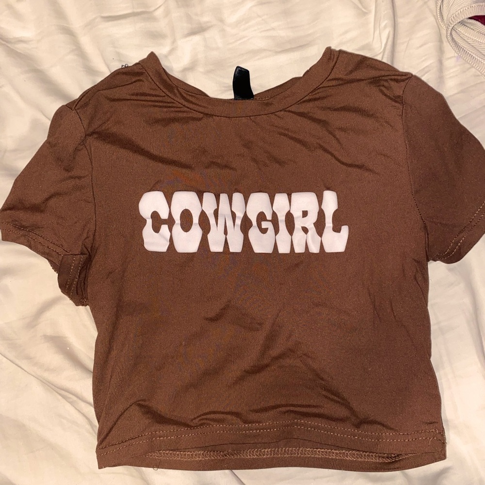 COWGIRL cropped baby tee